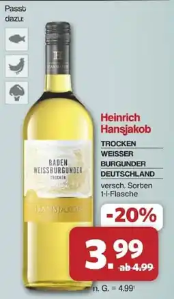 Famila Nord West Heinrich Hansjakob Baden Weissburgunder Trocken Angebot