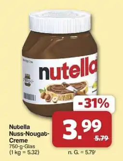 Famila Nord West Nutella Nuss-Nougat-Creme Angebot