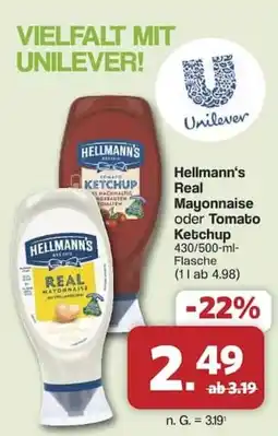 Famila Nord West Hellmann's Real Mayonnaise oder Tomato Ketchup Angebot