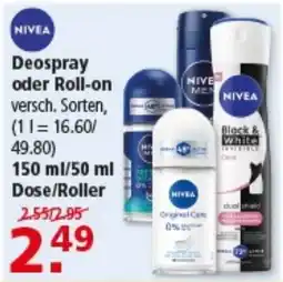 Multi Markt NIVEA Deospray oder Roll-on Angebot