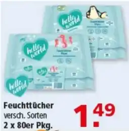 Multi Markt hello world Feuchttücher Angebot