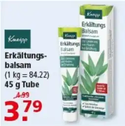 Multi Markt Kneipp Erkältungs-Balsam Angebot