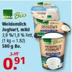 Multi Markt SDEKA Bio Weidemilch Joghurt, mild Angebot