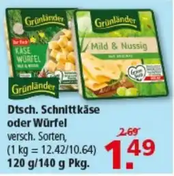 Multi Markt Grünländer Schnittkäse Angebot