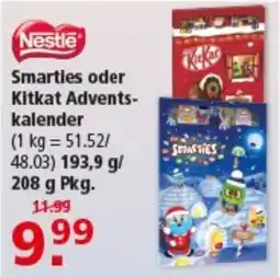 Multi Markt Smarties oder Kitkat Adventskalender Angebot