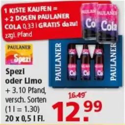 Multi Markt PAULANER Spezi oder Limo Angebot