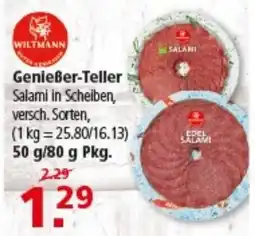 Multi Markt WILTMANN Genießer-Teller Salami in Scheiben Angebot
