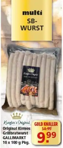 Multi Markt Kanzler's Original Grillbratwurst Angebot