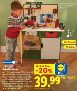 Lidl LUPILU Holz-Werkbank Angebot