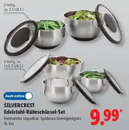 Lidl SILVERCREST Edelstahl-Rührschüssel-Set Angebot