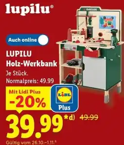 Lidl LUPILU Holz-Werkbank Angebot