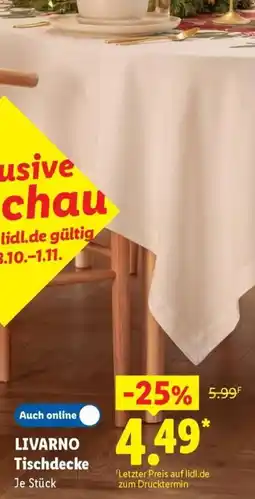 Lidl LIVARNO Tischdecke Angebot