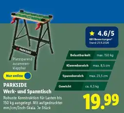 Lidl PARKSIDE Werk- und Spanntisch Angebot