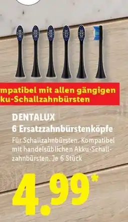 Lidl DENTALUX 6 Ersatzzahnbürstenköpfe Angebot
