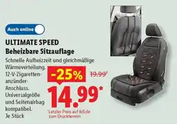 Lidl ULTIMATE SPEED Beheizbare Sitzauflage Angebot