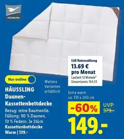 Lidl HÄUSSLING Daunen-Kassettenbettdecke Angebot