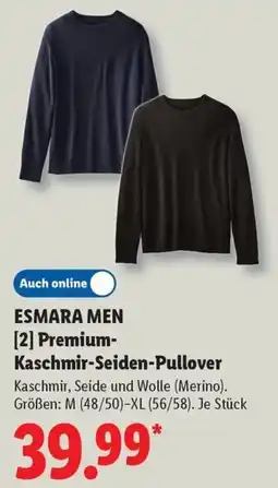 Lidl ESMARA MEN [2] Premium-Kaschmir-Seiden-Pullover Angebot