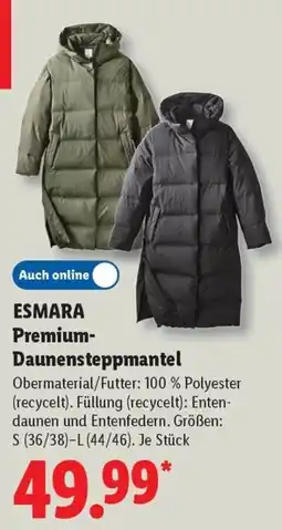 Lidl ESMARA Premium-Daunensteppmantel Angebot