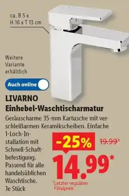 Lidl LIVARNO Einhebel-Waschtischarmatur Angebot
