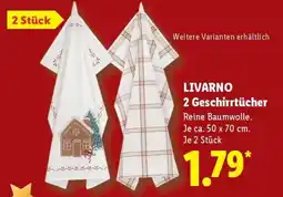 Lidl LIVARNO 2 Geschirrtücher Angebot