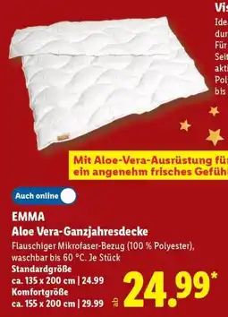 Lidl EMMA Aloe Vera-Ganzjahresdecke Angebot