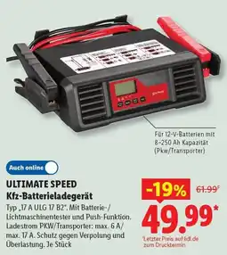 Lidl ULTIMATE SPEED Kfz-Batterieladegerät Angebot