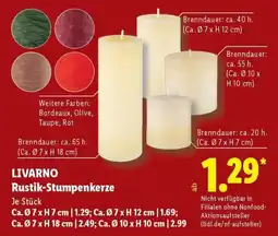 Lidl LIVARNO Rustik-Stumpenkerze Angebot