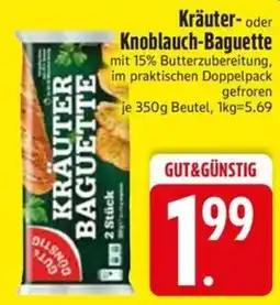 Edeka Scherer Kräuter- oder Knoblauch-Baguette Angebot