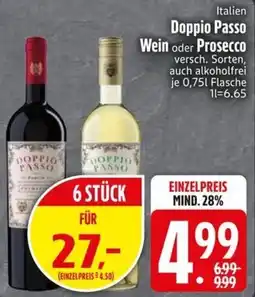 Edeka Scherer Doppio Passo Wein oder Prosecco Angebot