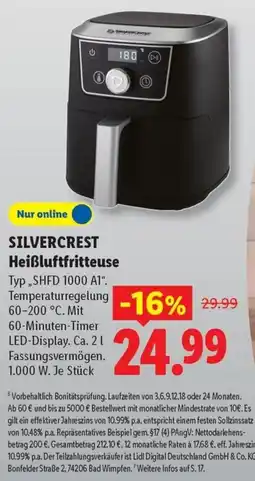 Lidl SILVERCREST Heißluftfritteuse Angebot