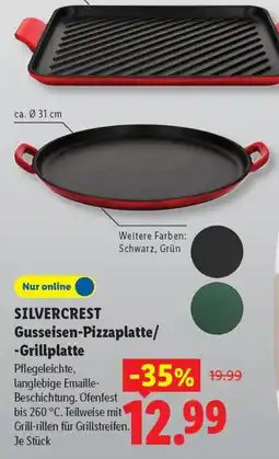 Lidl SILVERCREST Gusseisen-Pizzaplatte/-Grillplatte Angebot