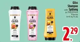 Edeka Scherer Gliss Shampoo oder Spülung Angebot