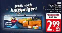 Edeka Scherer iglo Fischstäbchen Angebot