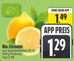 Edeka Scherer Bio-Zitronen Angebot