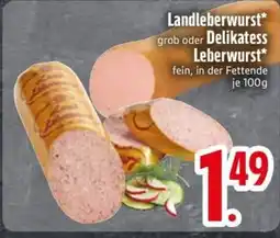 Edeka Scherer Landleberwurst* Delikatess Leberwurst* Angebot