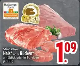 Edeka Scherer Strohschwein Hals* oder Rücken* Angebot