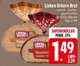 Edeka Scherer Lieken Urkorn Brot Angebot