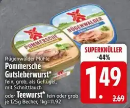 Edeka Scherer Rügenwalder Mühle Pommersche Gutsleberwurst Angebot