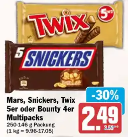HIT Mars, Snickers, Twix Angebot