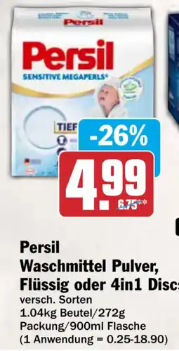 HIT Persil Waschmittel Pulver, Flüssig oder 4in1 Disc Angebot