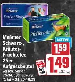 HIT Meßmer Schwarz-, Kräuter-Früchtetee Angebot