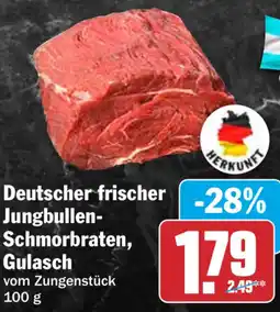 HIT Deutscher frischer Jungbullen-Schmorbraten, Gulasch Angebot