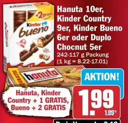 HIT Hanuta, Kinder Country, Kinder Bueno Angebot