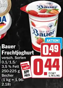 HIT Bauer Fruchtjoghurt Angebot