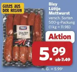 Combi Bley Lüttje Mettwurst Angebot