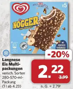 Combi Langnese Eis Multipackungen Angebot