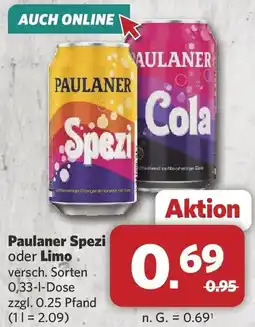 Combi Paulaner Spezi oder Limo Angebot