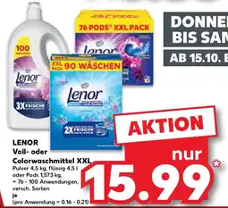 Kaufland Lenor Voll- oder Colorwaschmittel XXL Angebot