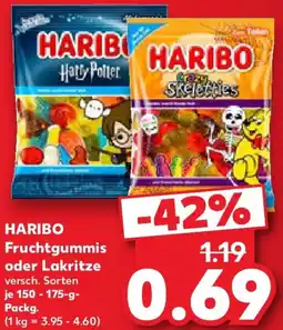 Kaufland HARIBO Fruchtgummis oder Lakritze Angebot