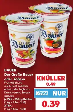 Kaufland BAUER Der Große Bauer oder Yo&Go Angebot